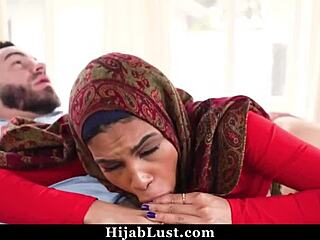 teaching shy hijab stepsister cowgirl on my big cock