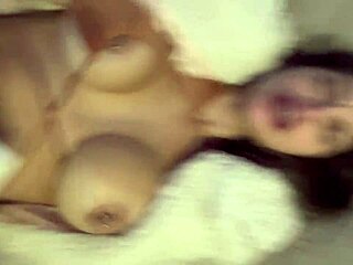 couple sneaks hard sex after bar with her big tits bouncing wild