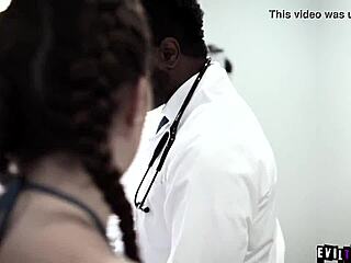 ebony doctor tyler knight turns teen patient maddy o'reilly's exam into hardcore anal pounding