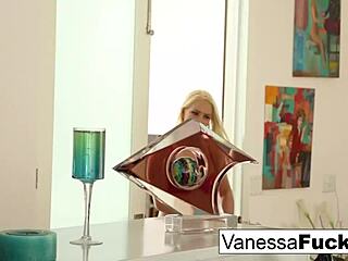 Vanessa Cage Wakes Anthony's Cock with BJ Then Pounds Her Pussy Hard!