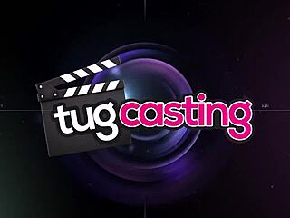 Vera King grinds and strokes cock in quickie tug casting drenched in cum on tits