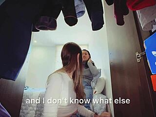 maria sneaks around kissing wet pussy behind hermanastro's back with orgasms building