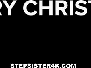 tiny stepsis nikki nicole begs stepbro josh lewis for family cock gift pov