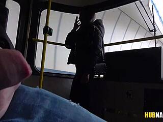 Woman on Tram Watches My Hard Jerk Off Session - Stacy Sommers!