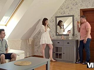 stepdad fucks claustrophobic girl locked in bathroom hard