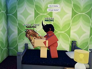 Picture creamy assfucking and blowjob action unfolding in wild Roblox condo sex