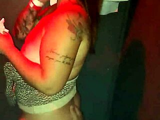 Redhead teen takes facial from two old guys at swing club gloryhole