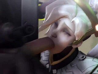 Futa moira dominates mercy in overwatch hentai anime pounding