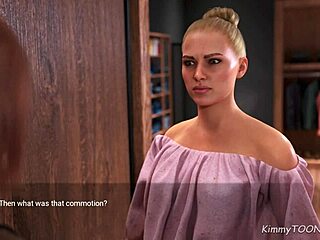 shy redhead slut jerks disabled man's small cock in store dressing room