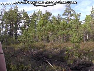 i love watching my naughty amateur couple in lingerie costumes play nude outdoor fuck games