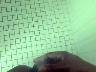 her lactating tits explode milk in femdom shower orgasm cumshot