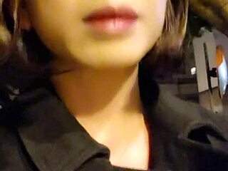 Shemale Ting Xuan Plugs Ass Masturbates Publicly