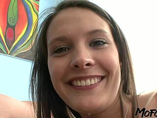 Young Amateur Deepthroats Daddy's Monster Cock in Sloppy First-Time Fuck