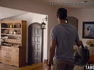 oops queenie sateen's not home so her friend vanessa sky joins the taboo threesome fuck