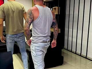 hot latina's big tits and tight pussy ride two dicks!