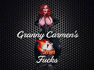 Granny Carmen Moans As Cougar Pussy Gets Licked Close-Up