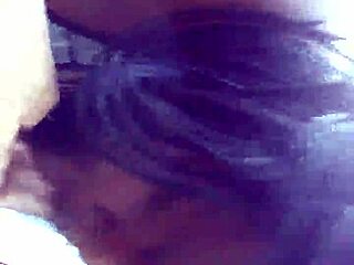 Bent over interracial blowjob in public outdoors