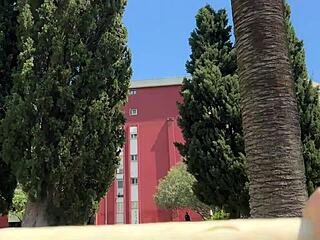 fitness babe ditches yoga workout for rough outdoor doggystyle pounding pov