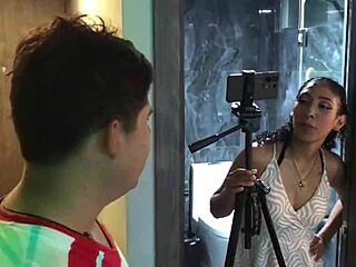 Innocent Big Ass Latina Joins Fake Casting Cumshot Orgy