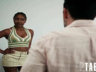 Stepdad spies on Destiny Mira undressing then taboo fucks her?