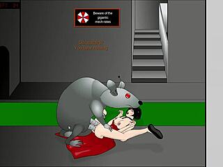 Ada wong licks pink queen's dildo pussy