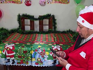 Christmas With Horny Big-Bootied Stepdaughter Ends In Wild Fucking