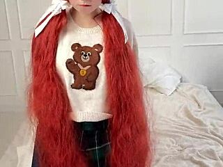 Petite redhead college girl spanked hard in private uniform punishment party?