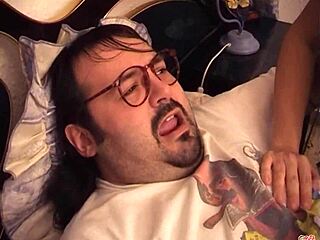 blonde slut with bushy pussy rides to cumshot heaven