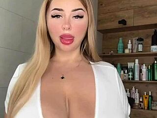 Adult Milf Caresses Her Huge Natural Saggy Tits