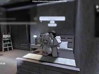 Fan fucked quietly bent over on bed!