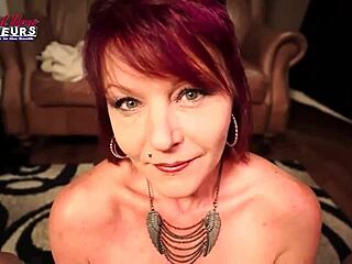 nasty cougar cathrine gulps loads of hot sperm down