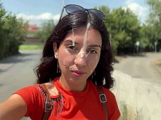 Public Bush Blowjob Stranger Facial And Wild Cumwalk Adventure