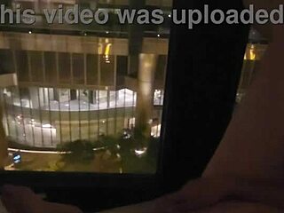 teasing my clit by the hotel window for all to see