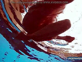 martina croatian redhead continues steamy pool shower show