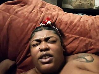 cumming hard deep inside pregnant ebony bbw girlfriend pussy