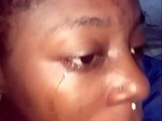 teaching 18+ slut deepthroat sloppy blowjob cum facial spit