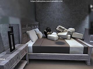 Fan fucked quietly bent over on bed!