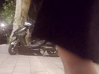 Shemale Ting Xuan Plugs Ass Masturbates Publicly