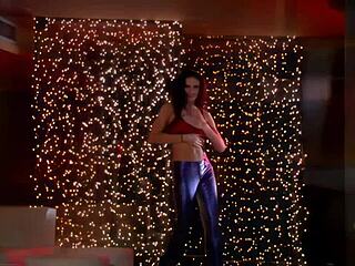 Brunette milf Rhiannon Bray fucked in lingerie heels to facial.