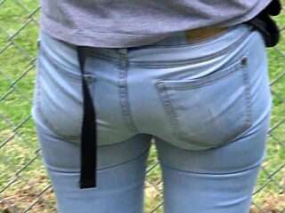 showing off my big mature latina ass jeans on and off compilation