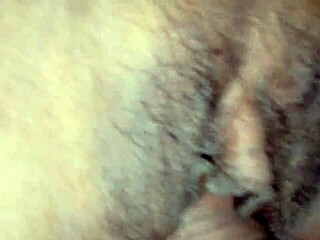 Night sex with my horny stepmom creampie tight shaved pussy