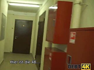 Redhead Teen Calms Debt Collector with Doggystyle Sex