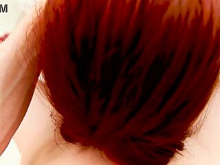 Violet Monroe Redhead Deepthroats Huge Cock Facefucked to Cum Swallow