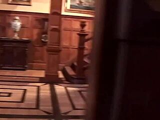 brunette's small tits bounce during intense double penetration!