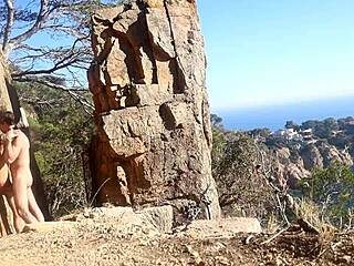 wanna see this hot couple fuck outdoors on the path?