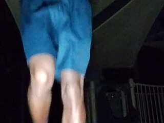 Skinny Fitness Roommate Works Out In Dorm