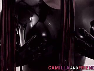 Shemale pounds boy in latex