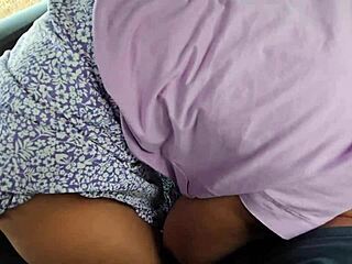 Mom's Friend Gives Deepthroat Blowjob in Car for Me