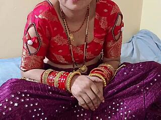 Bro pulls sali blouse on bed lehenga