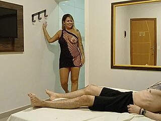 gostosa shows off sexy lingerie then rides cock to multiple orgasms